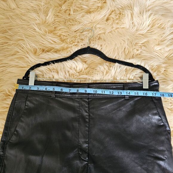Babaton Black Leather Slacks Pants Size 14 - Picture 7 of 7